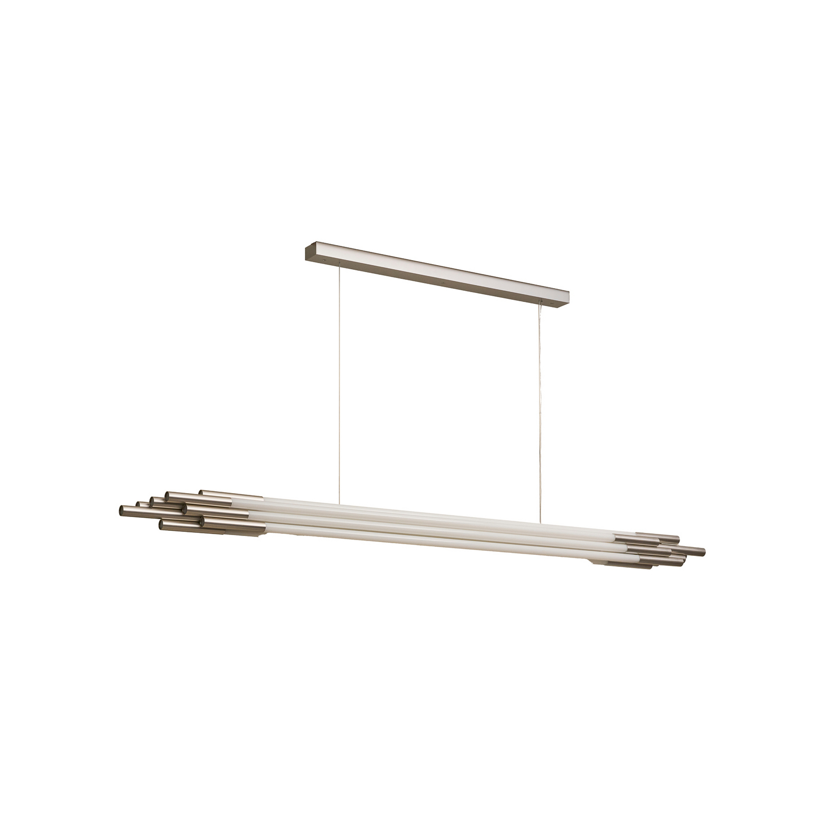 Lampada LED a sospensione ORG, lunghezza 200 cm, color nichel - DCW