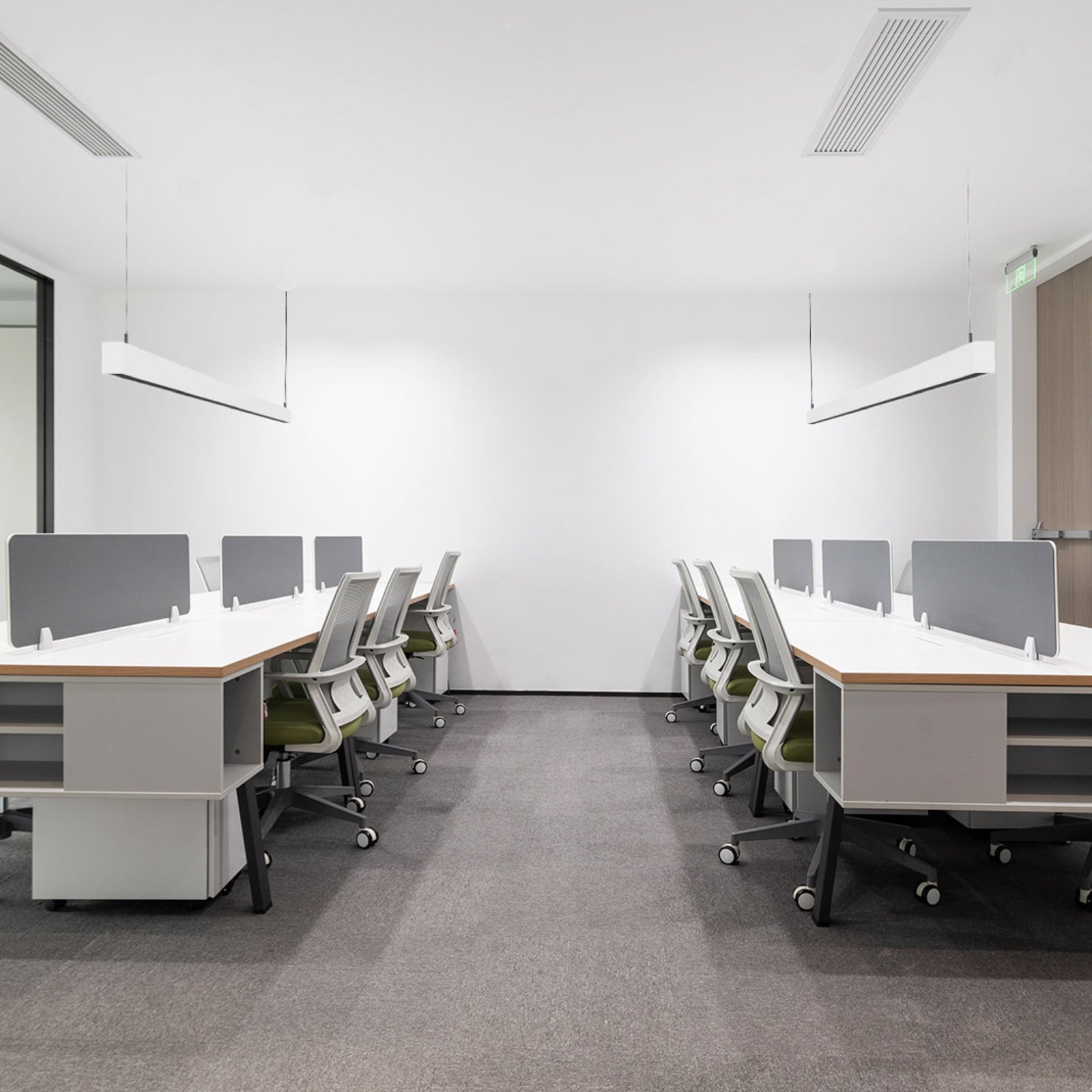 LI-EX Office LED-Pendellampe Remote 250cm weiß