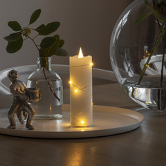 Candela LED di cera bianca Colore di luce bianco caldo 12,7 cm