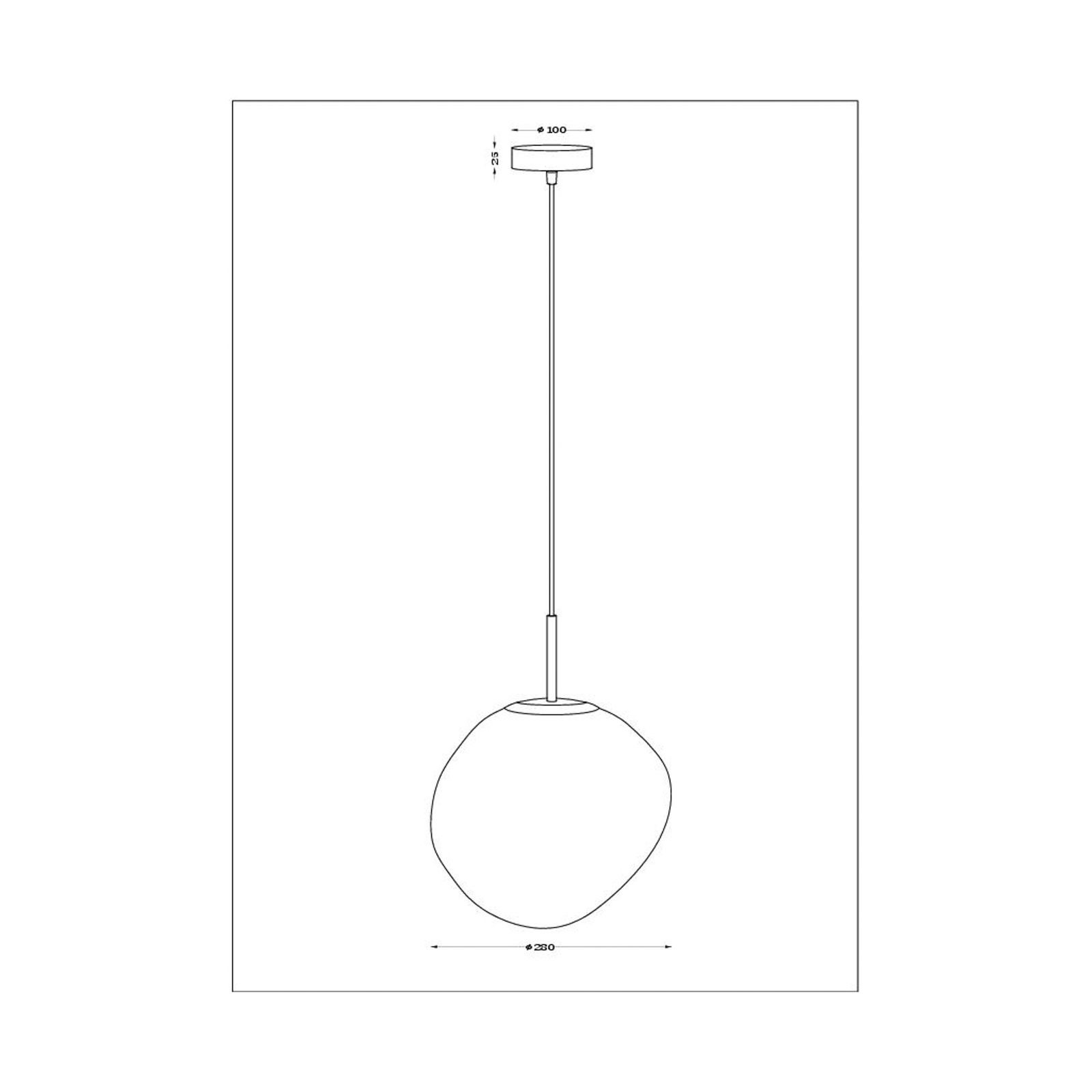 Lampa wisząca Canopus, kolor srebrny, Ø 28 cm, szkło, E27