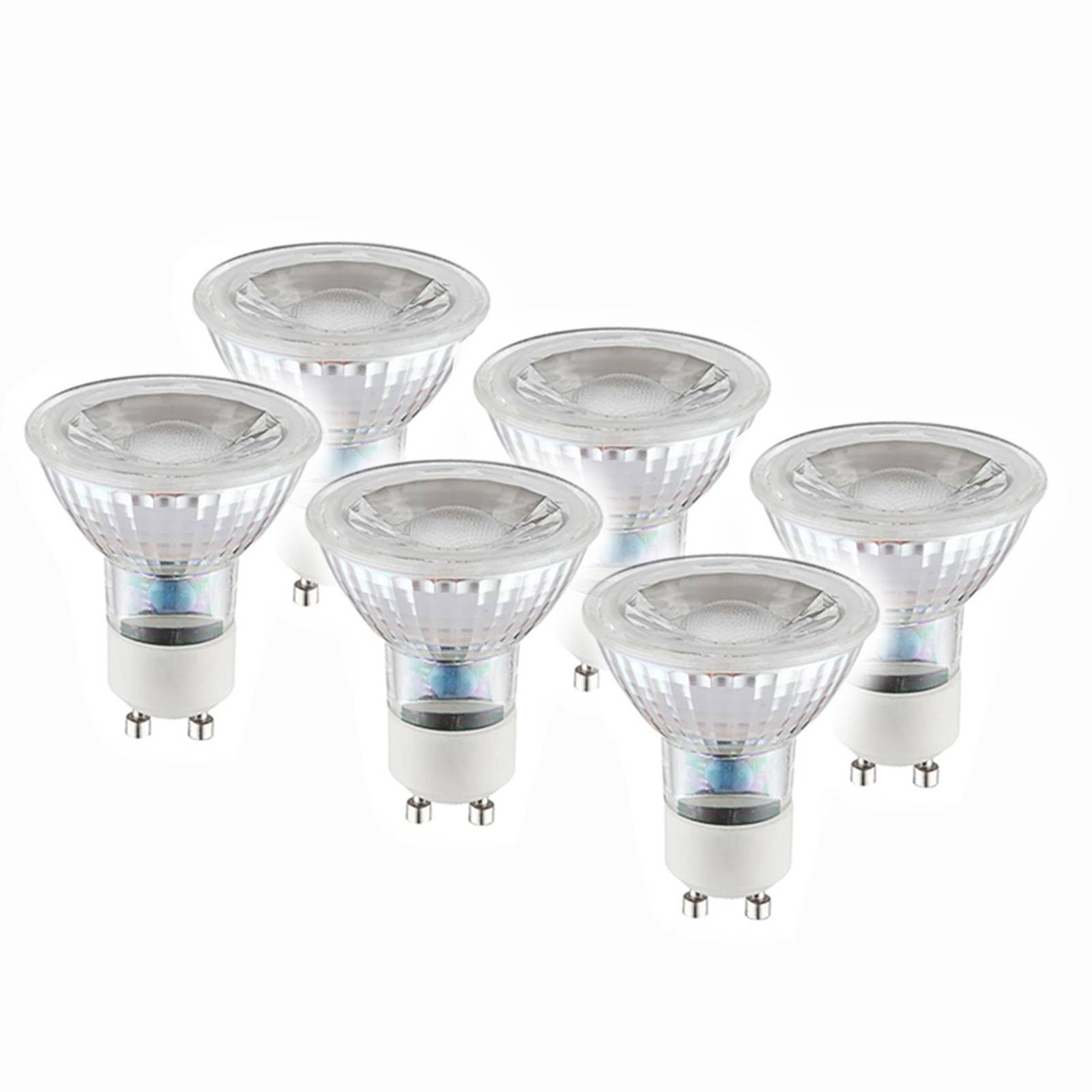 Réflecteur LED GU10 4,6W 450lm blanc chaud pack 6