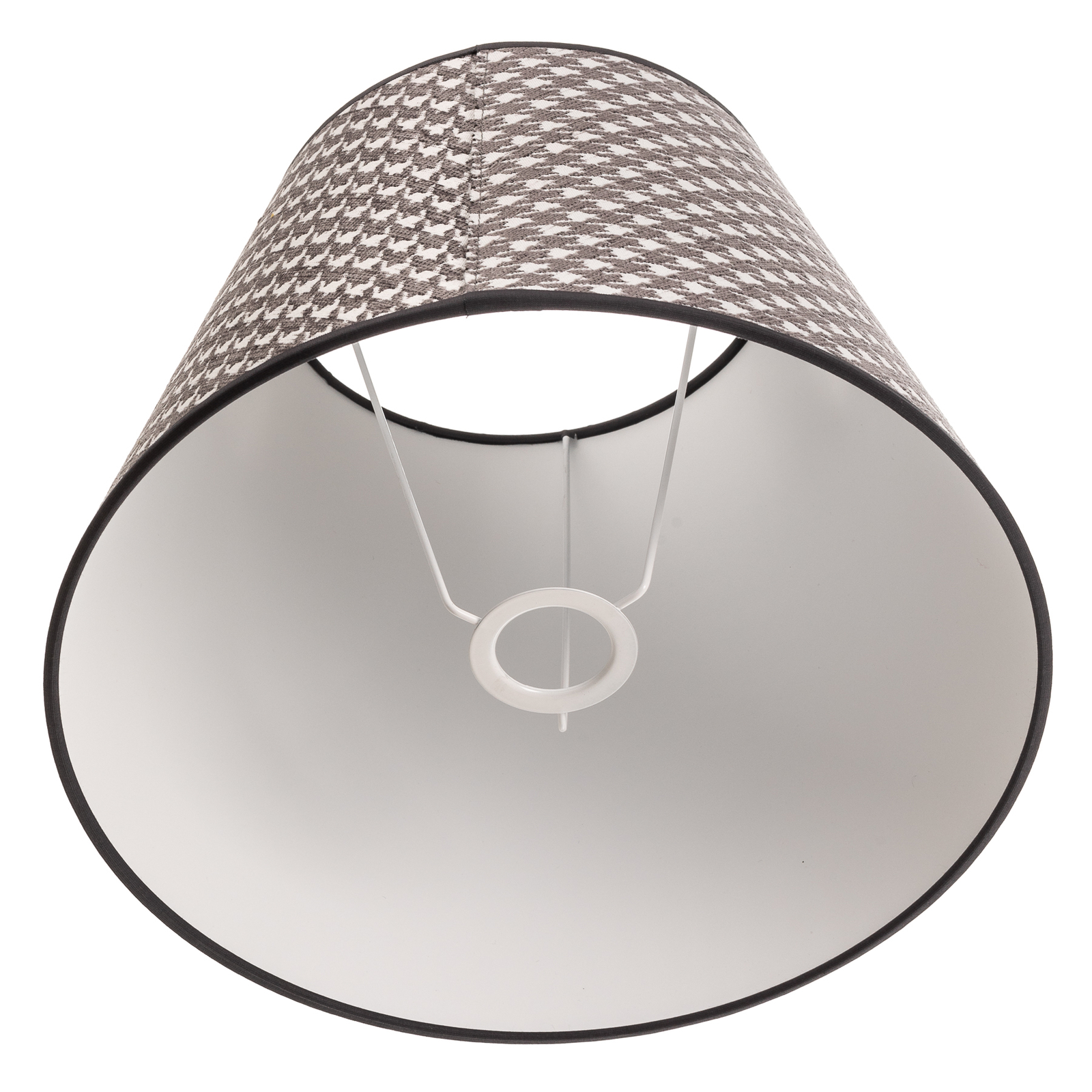 Sofia lampshade 26 cm, houndstooth pattern grey
