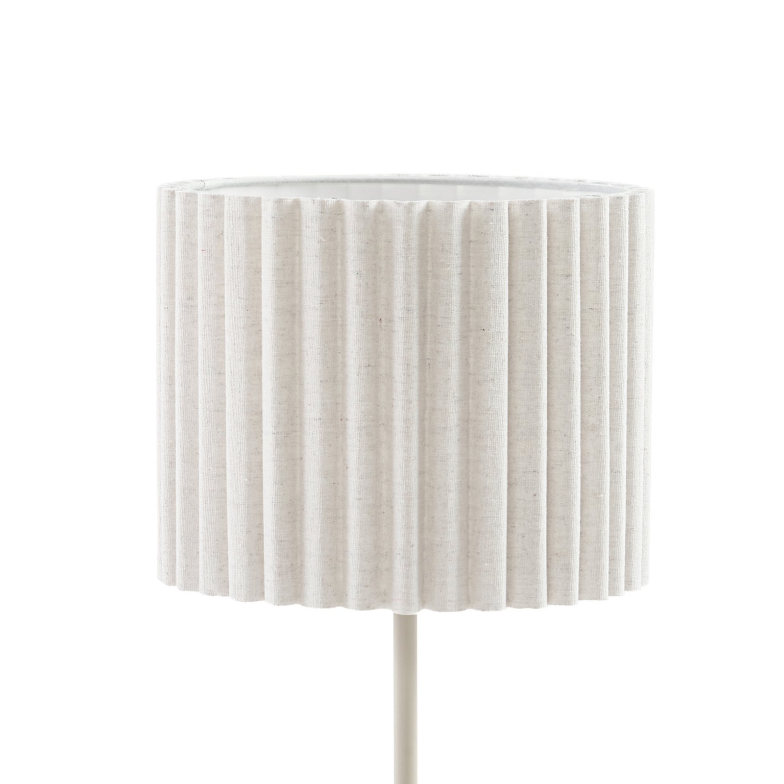 Stolní lampa Libbie, výška 45 cm, plátno, krémová, E27 – Lindby
