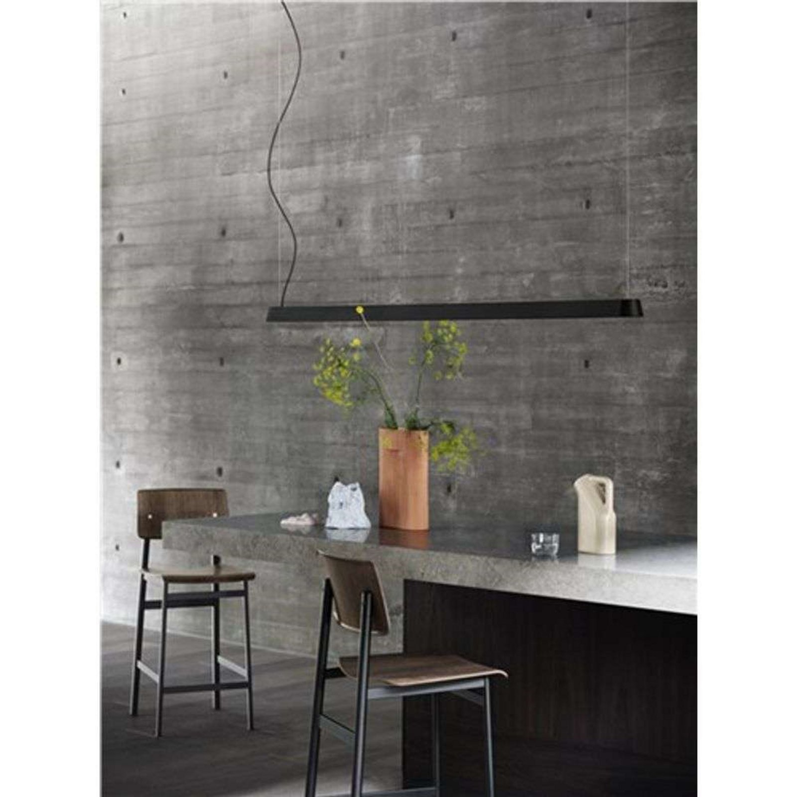 Linear Lustră Pendul L169 Black - Muuto