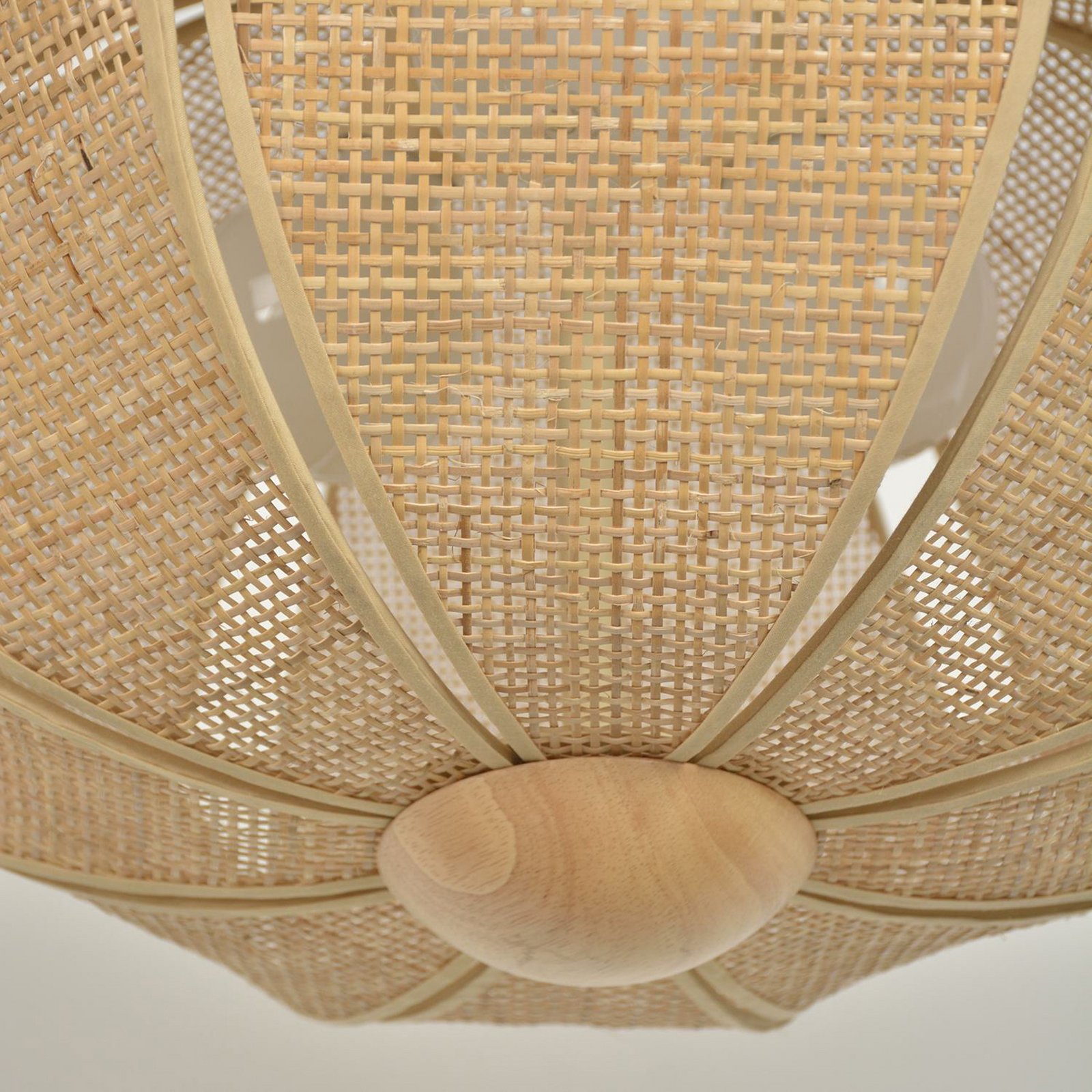 MARKET SET Coquillage hanging light, 70 cm, natural colour, rattan
