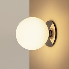 Audo TR Bulb, væglampe, stålglas, hvid. Ø 20 cm