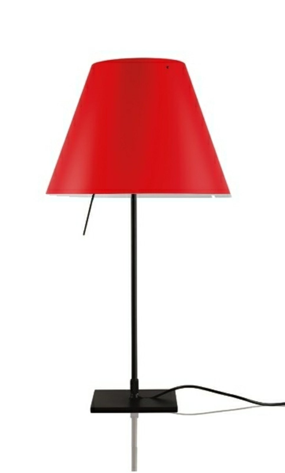 Costanzina Table Lamp Black/Primary Red - Luceplan