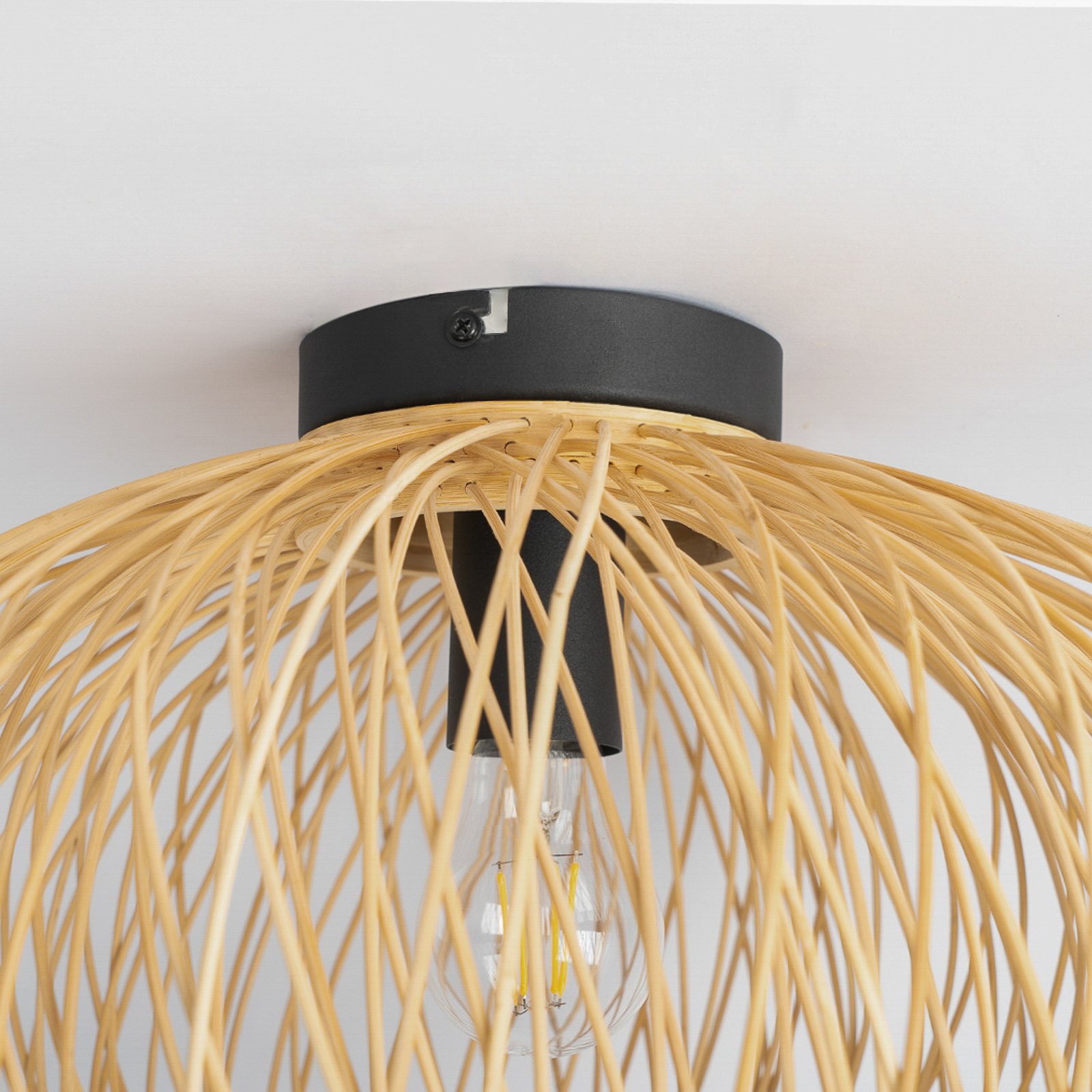 Solvira Ceiling Lamp Bamboo - Lindby
