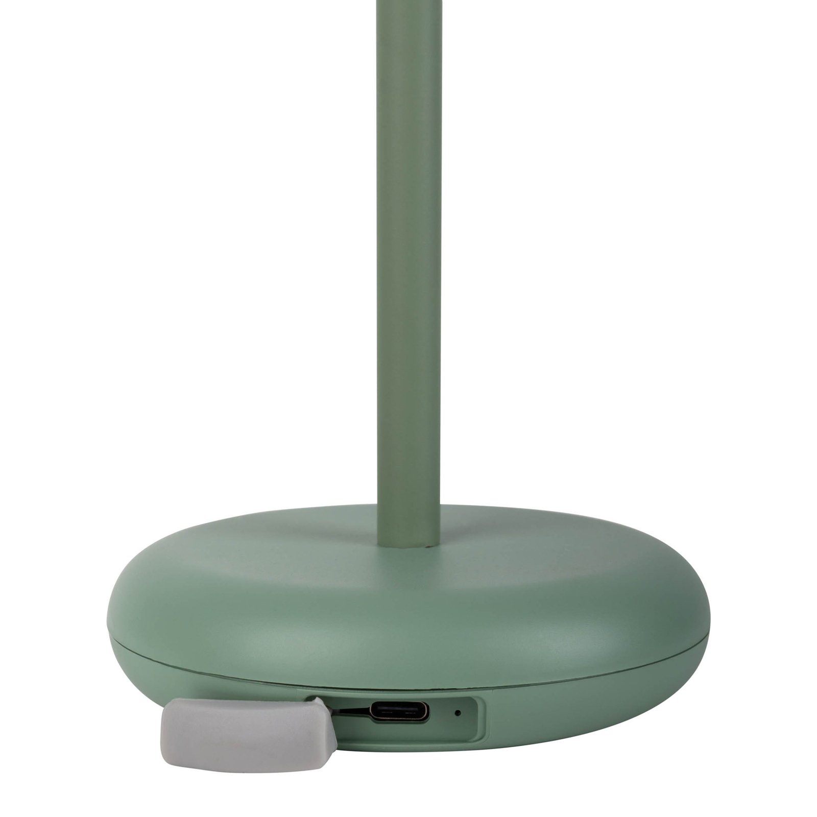 Luminaire de terrasse rechargeable LED Pasi, menthe hauteur 26 cm métal