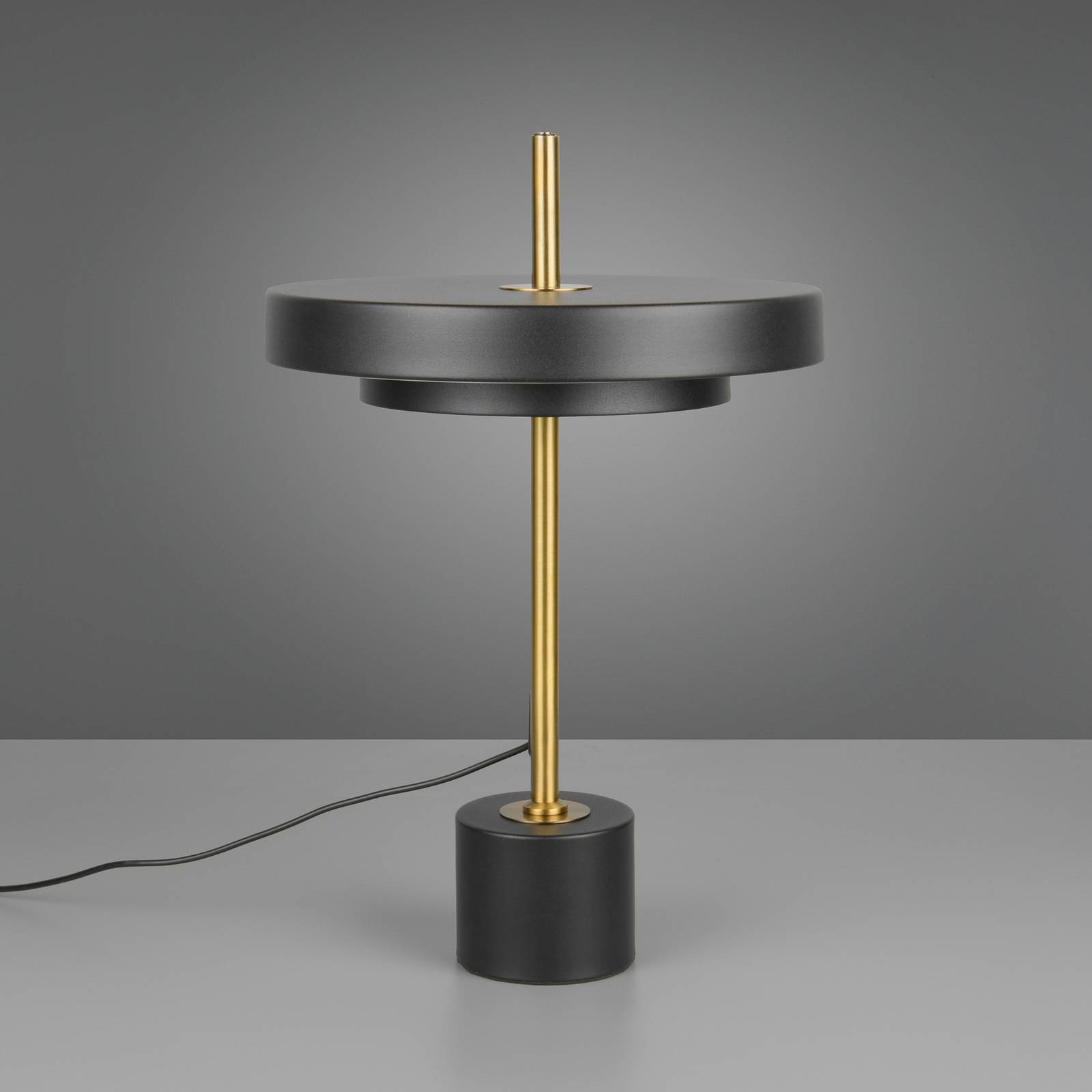 LED-Tischlampe Keaton, schwarz/goldfarben, Höhe 45 cm, CCT günstig online kaufen