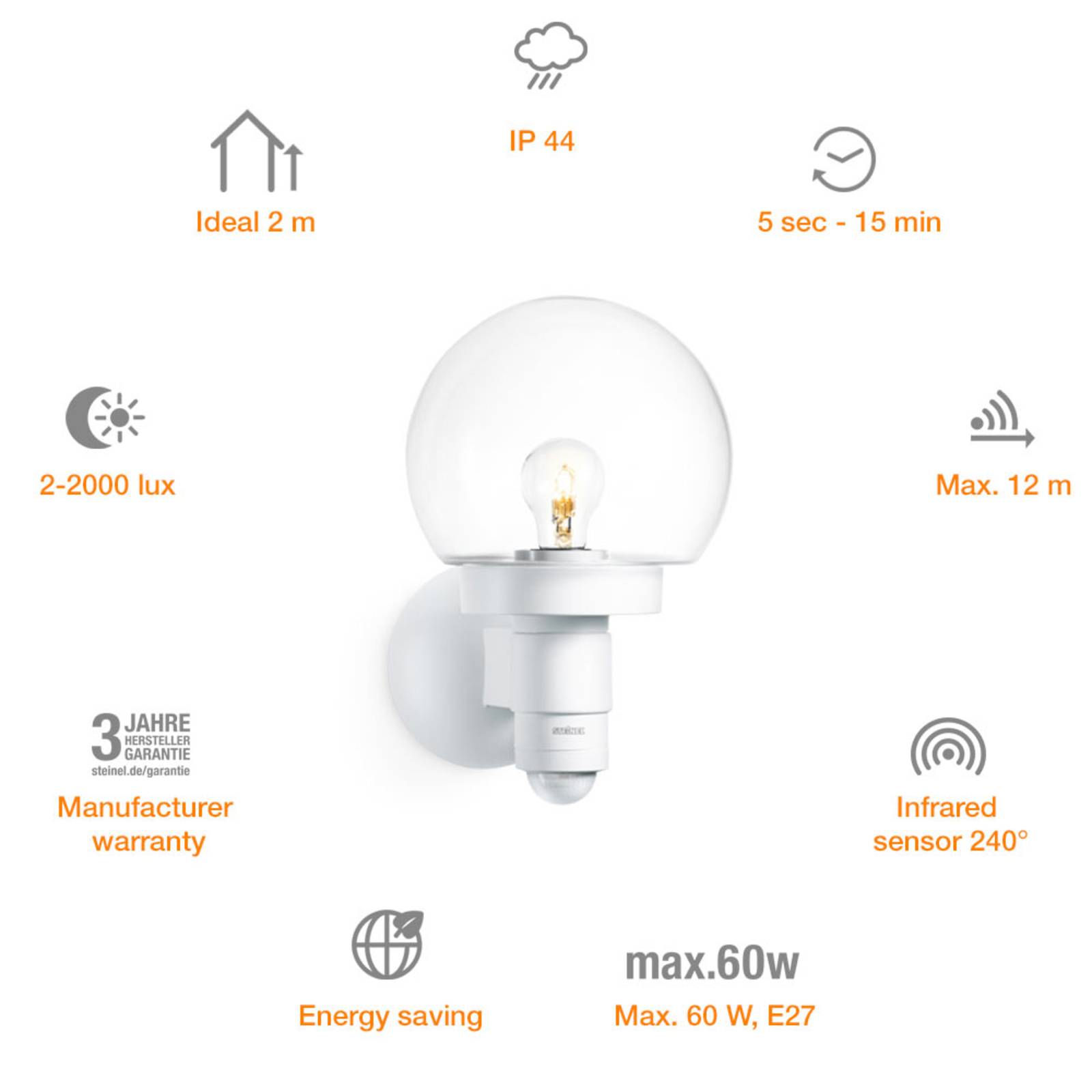 STEINEL L 115 S Sensor kinkiet biały