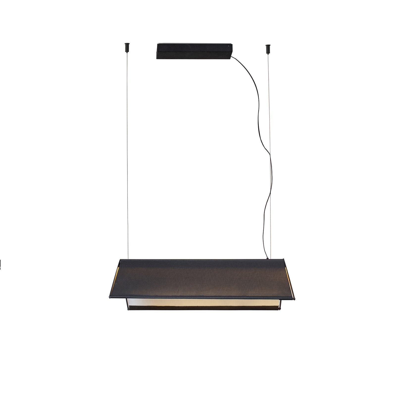 Ludovico Candeeiro suspenso Surface LED, 60 cm, preto