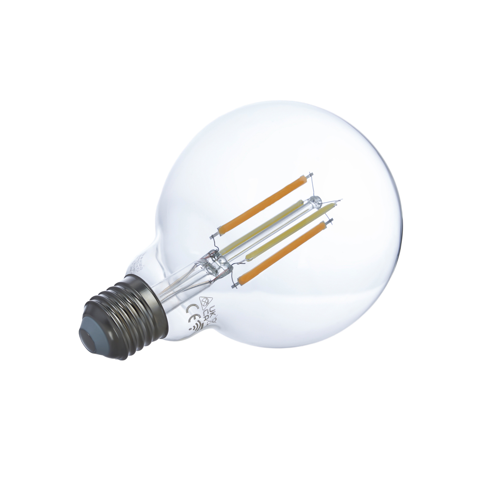 LUUMR Smart LED, 2er-Set, Filament, E27, G95, 7W, klar, Tuya