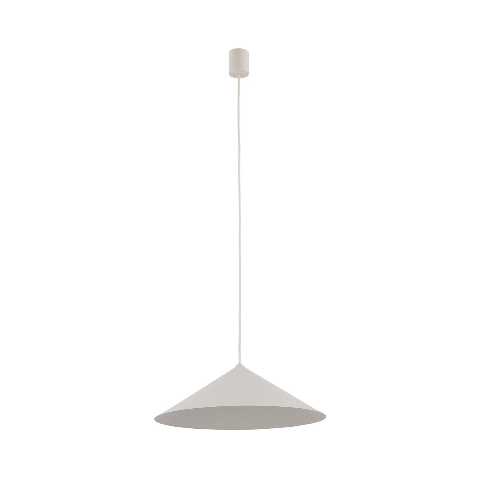 Suspension Lume L, gris-beige, métal, Ø 40 cm, GX53