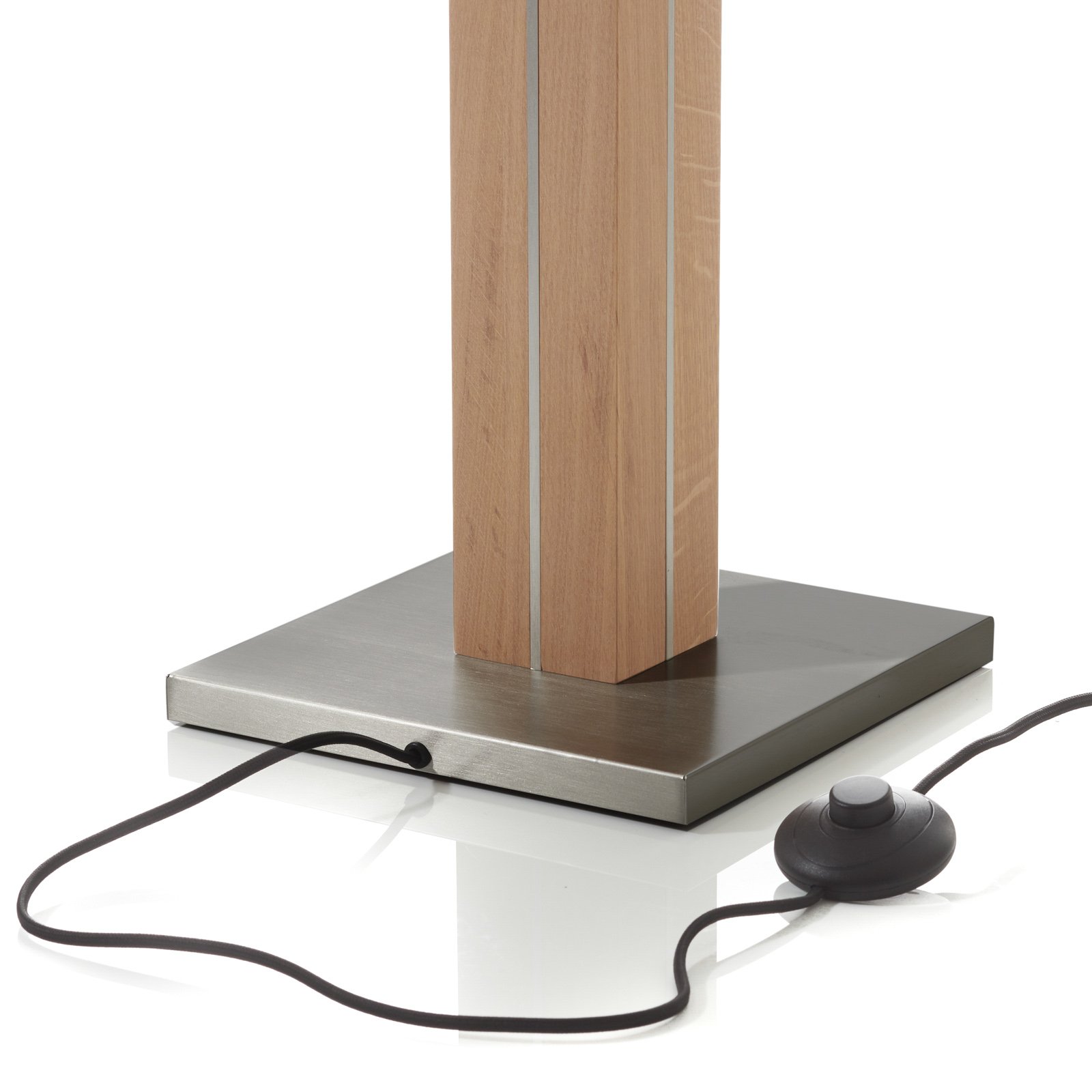 HerzBlut Dana floor lamp, light-coloured wood