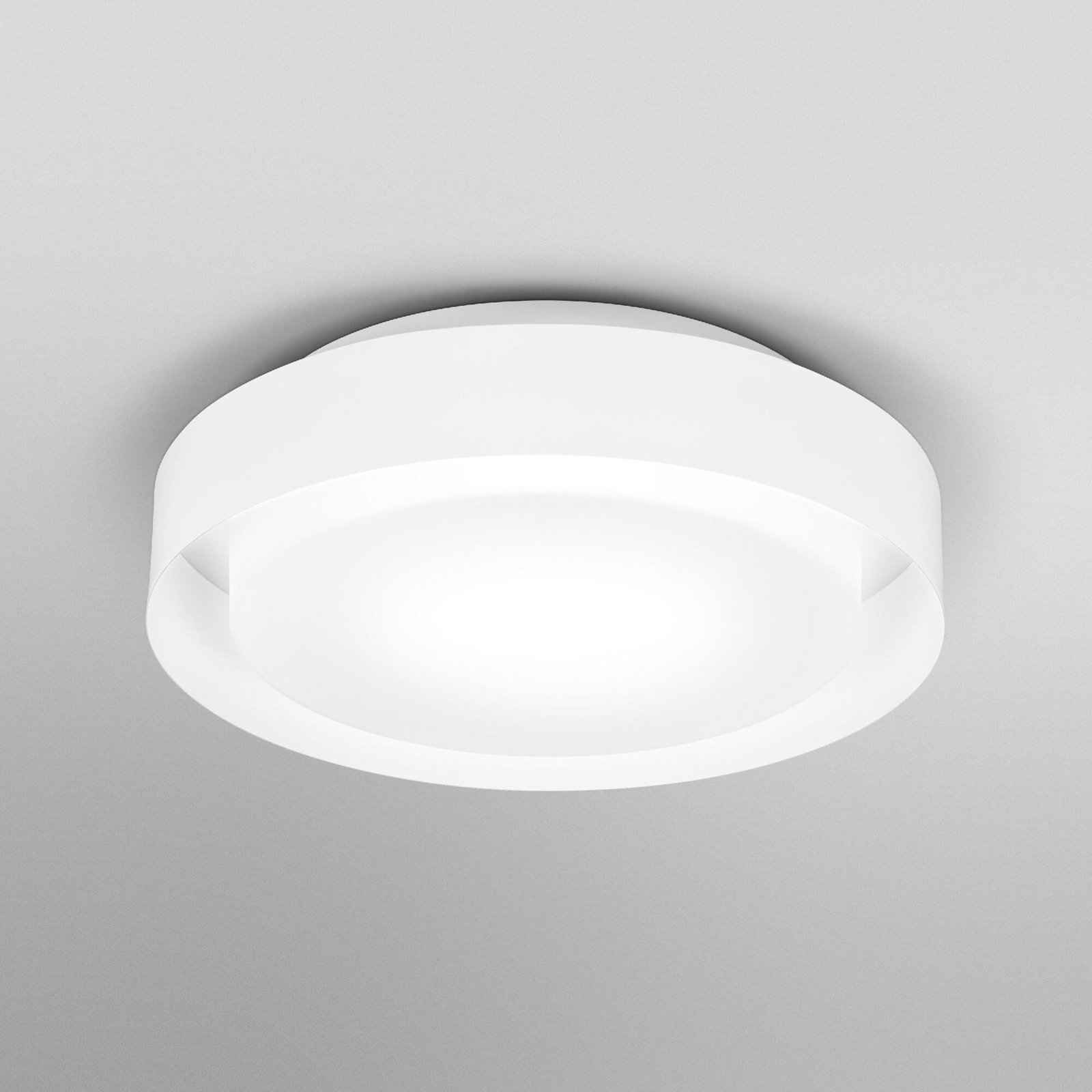 Lampa sufitowa OSRAM ORBIS MADRID, biała, Ø 29 cm, metal/szkło