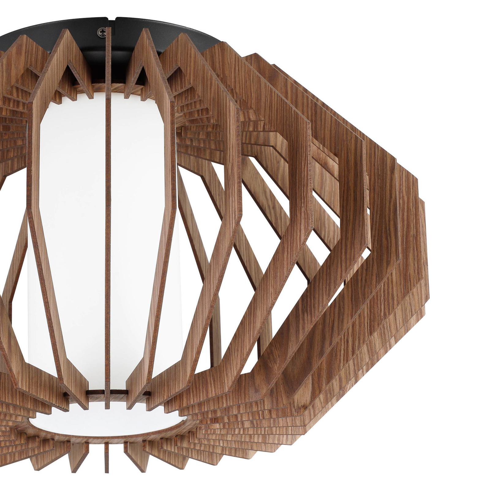 Plafondlamp Rusticaria met houten steunen