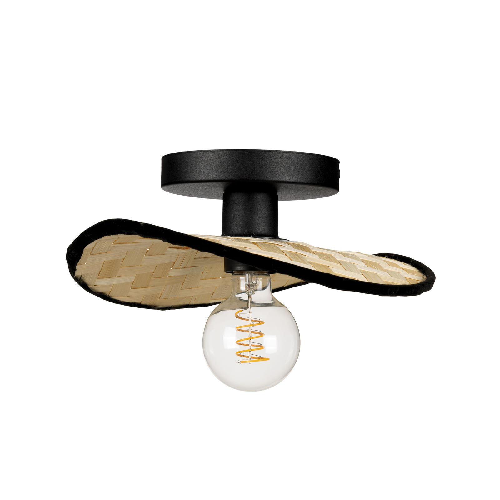 Væglampe Marywell, naturlig bambus, 30 x 20 cm, E27