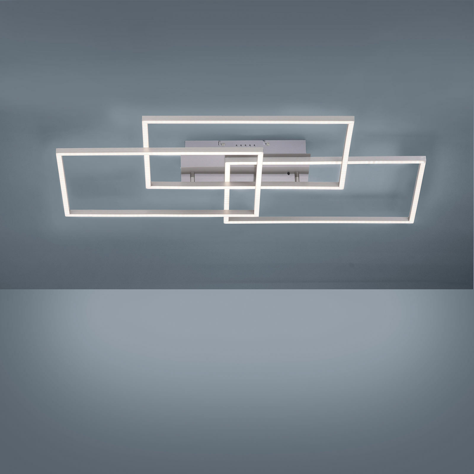 LED-Deckenleuchte Iven, dim, stahl, 82x50cm