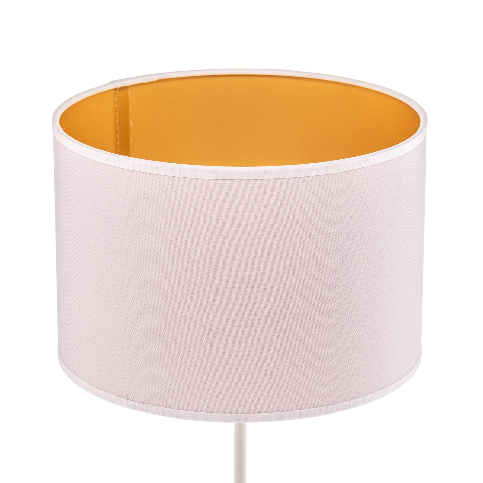 Lampa stołowa Roller biała/złota, wysokość 50cm