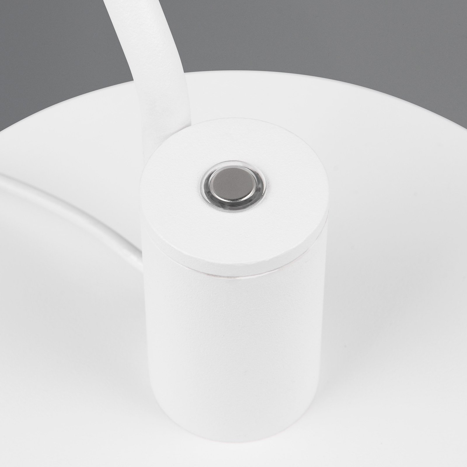 Lampe de bureau LED Manduro, blanc, métal, CCT, variateur d'intensité