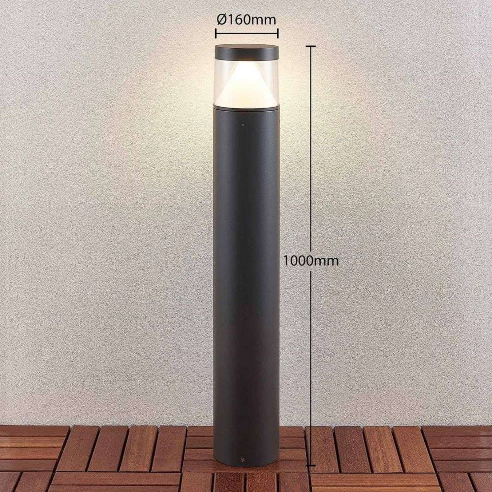 Darja Outdoor Garden Lamp Dark Grey/White - Lucande