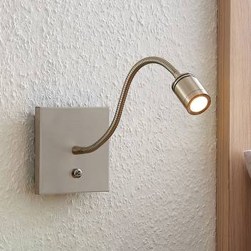 Lindby Legera LED wall reading lamp, flexible arm