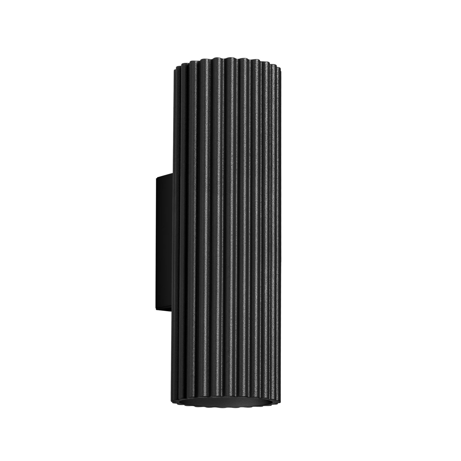 Aplică de perete Carbon, negru, înălțime 20 cm, aluminiu, 2 becuri.