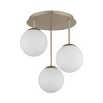 Deckenleuchte Harmon, beige/weiß, Glas, Ø 34 cm, E14