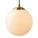 Candeeiro suspenso CANDY BALL, opalino/latão envelhecido, Ø 30 cm - Halo Design