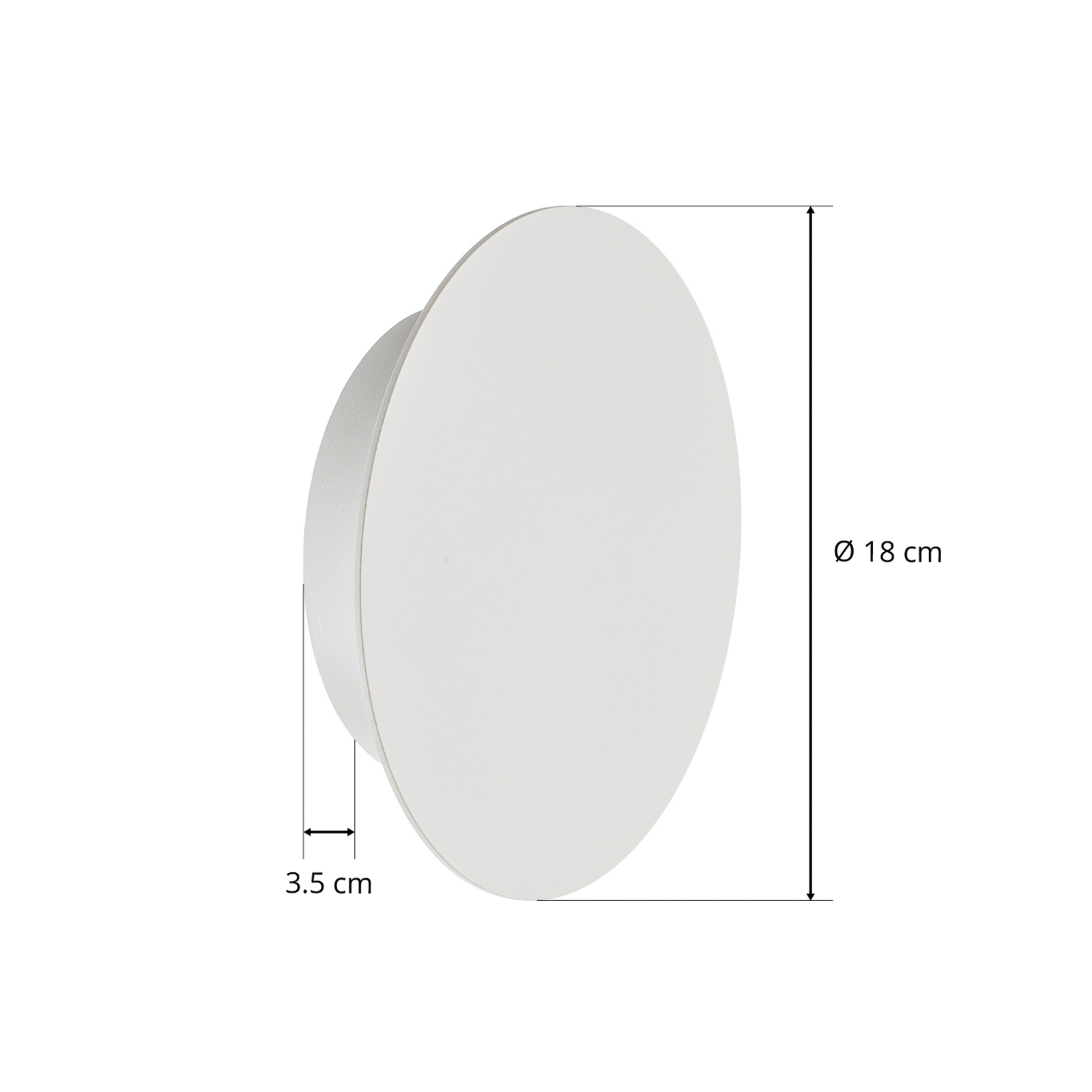 Escale Blade applique LED, blanche mate, Ø 18 cm