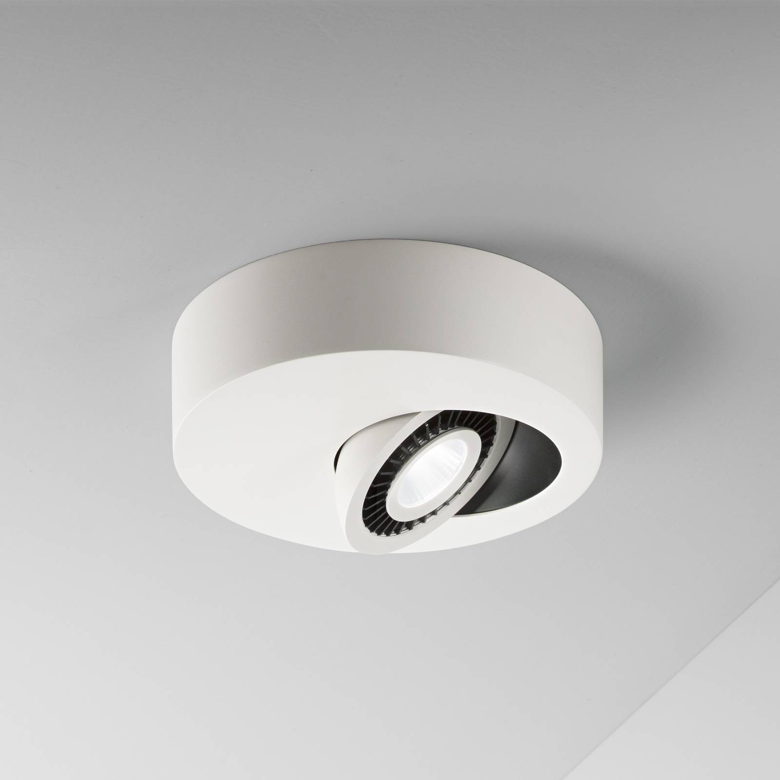 Egger Geo LED-taklampe med LED-spot hvit