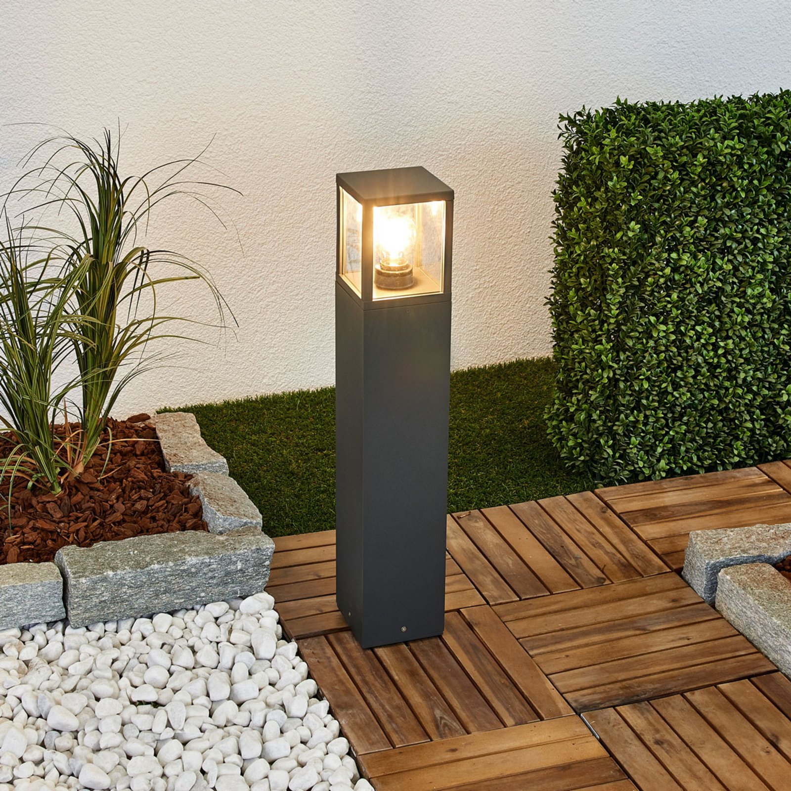 Klemens Short Outdoor Garden Lamp IP54 Graphite - Lucande