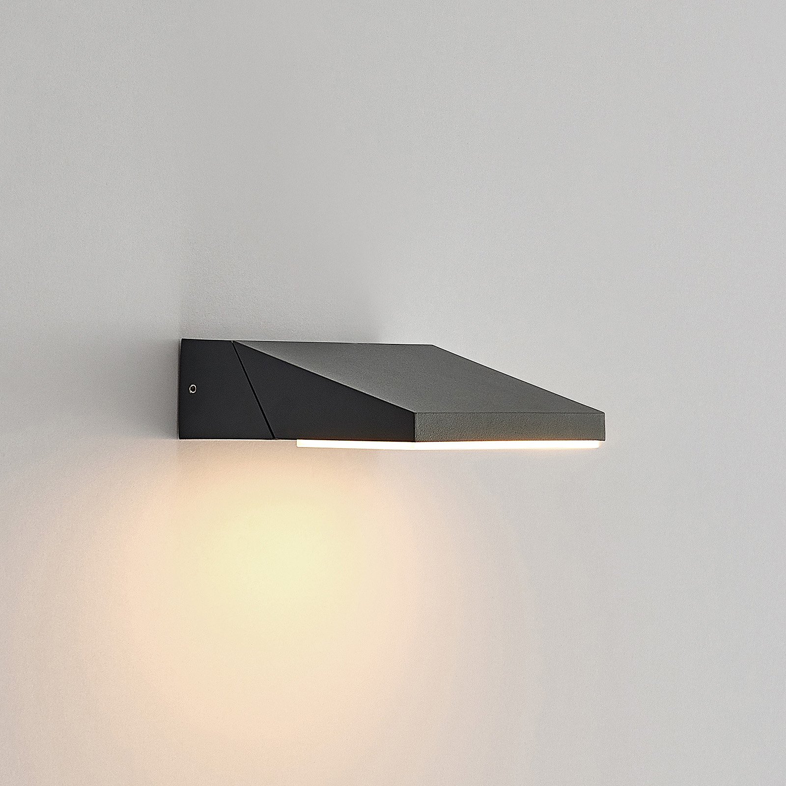 Auda LED Außenwandleuchte Anthracite - Lucande