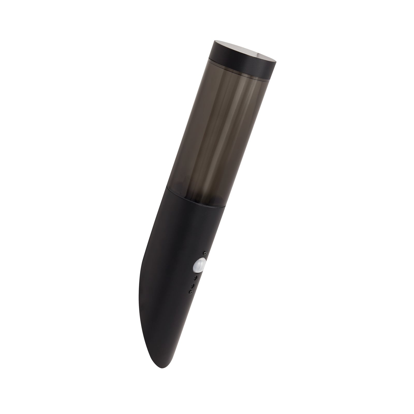 Batton kültéri fali lámpa, magasság 40 cm, fekete/füstszürke, érzékelővel