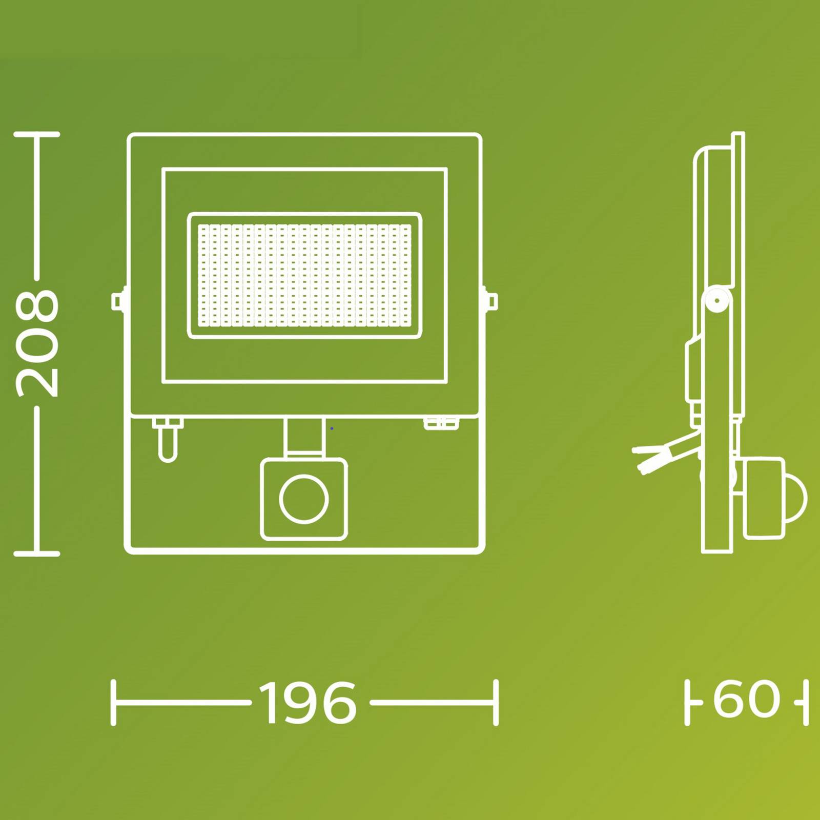 Reflektor zewnętrzny LED Philips Lois UE Sensor, 24 W, 5000 K IP65