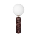 Torrano table lamp, red, height 53 cm, marble – Globen Lighting