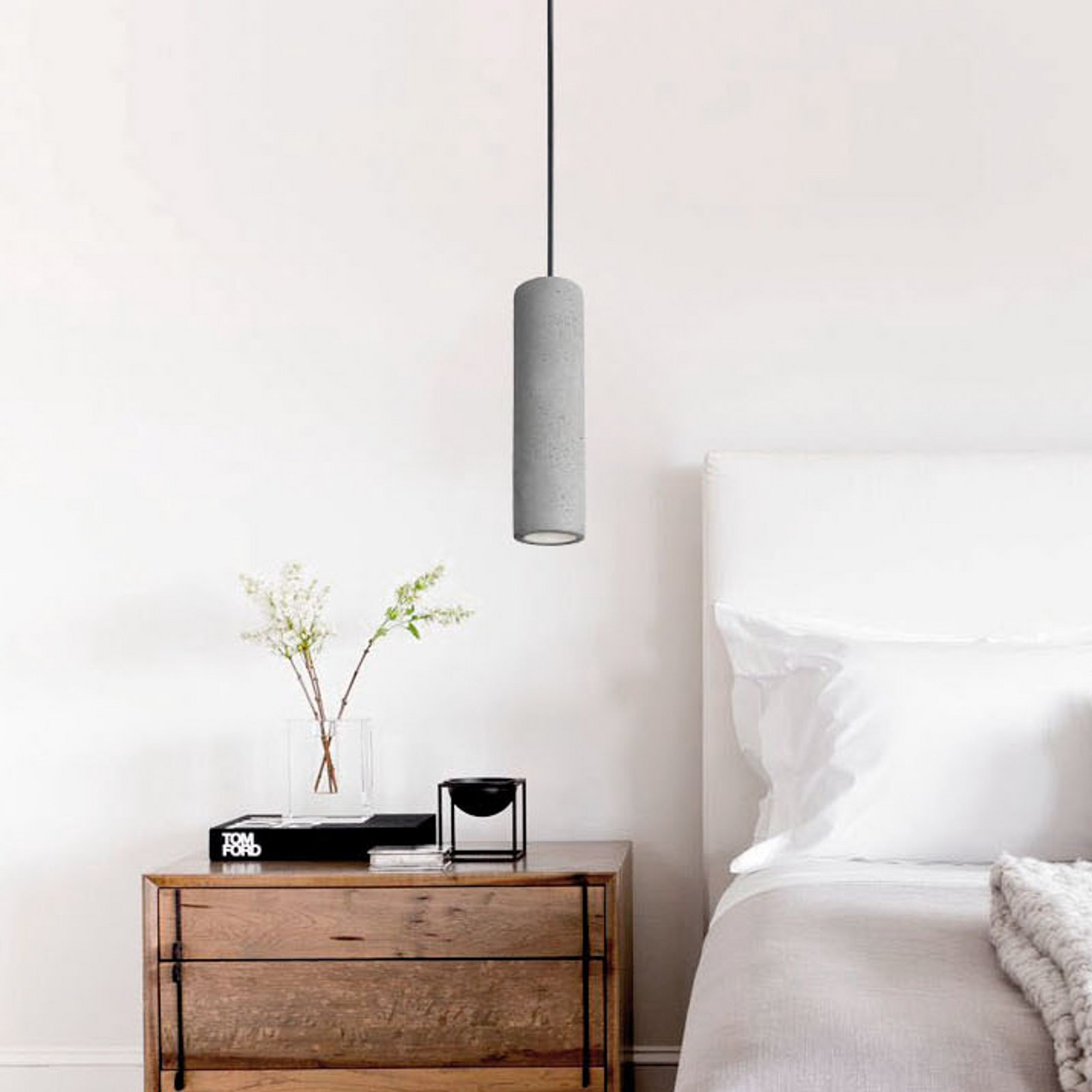 Lampada a sospensione Phenix di Beton, lunga