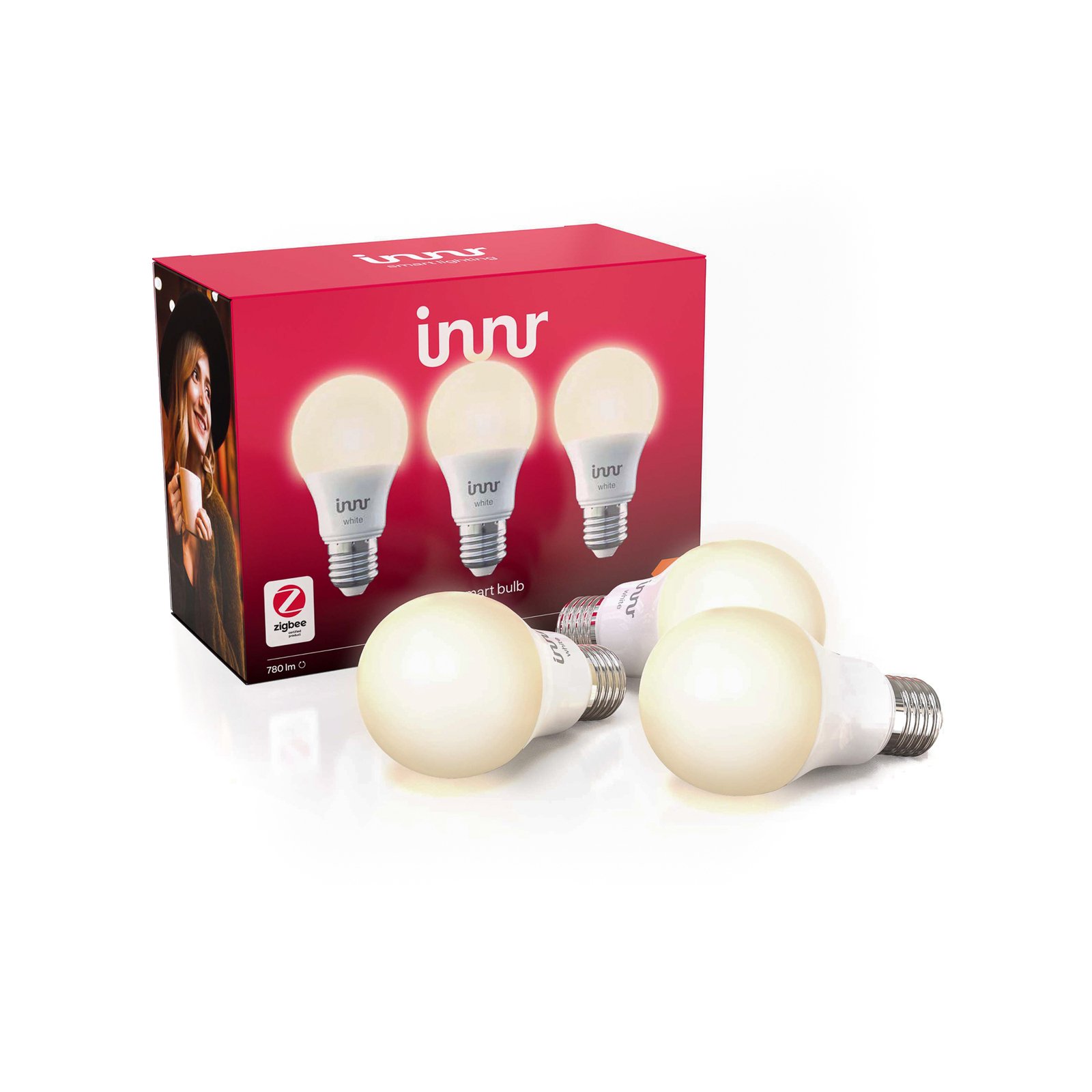 Innr LED lamp Smart Bulb White E27 8,5W, per 3
