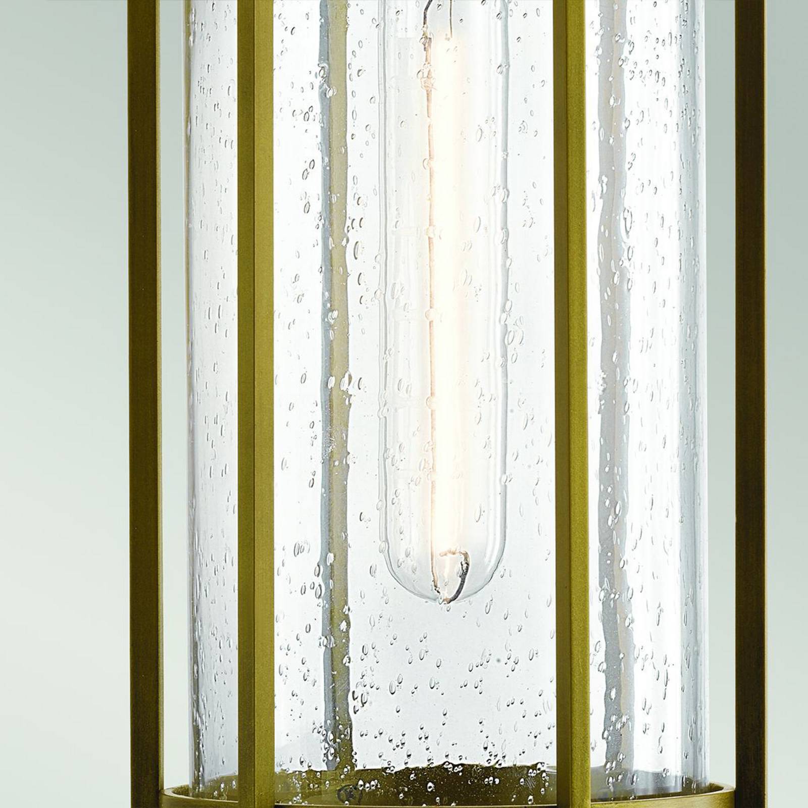 Kinkiet zewnętrzny Camillo, kolor mosiężny, aluminium, szkło, E27