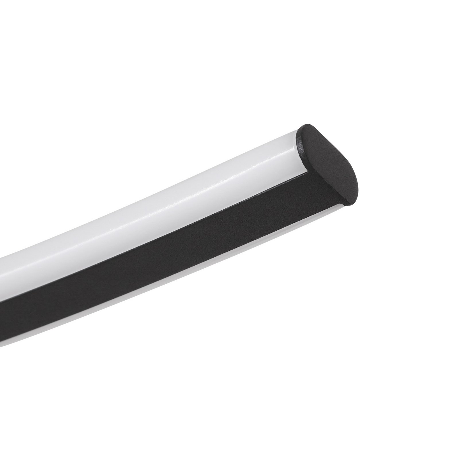 Lindby LED-Deckenleuchte Ravion, 90 cm, schwarz, 3.000 K