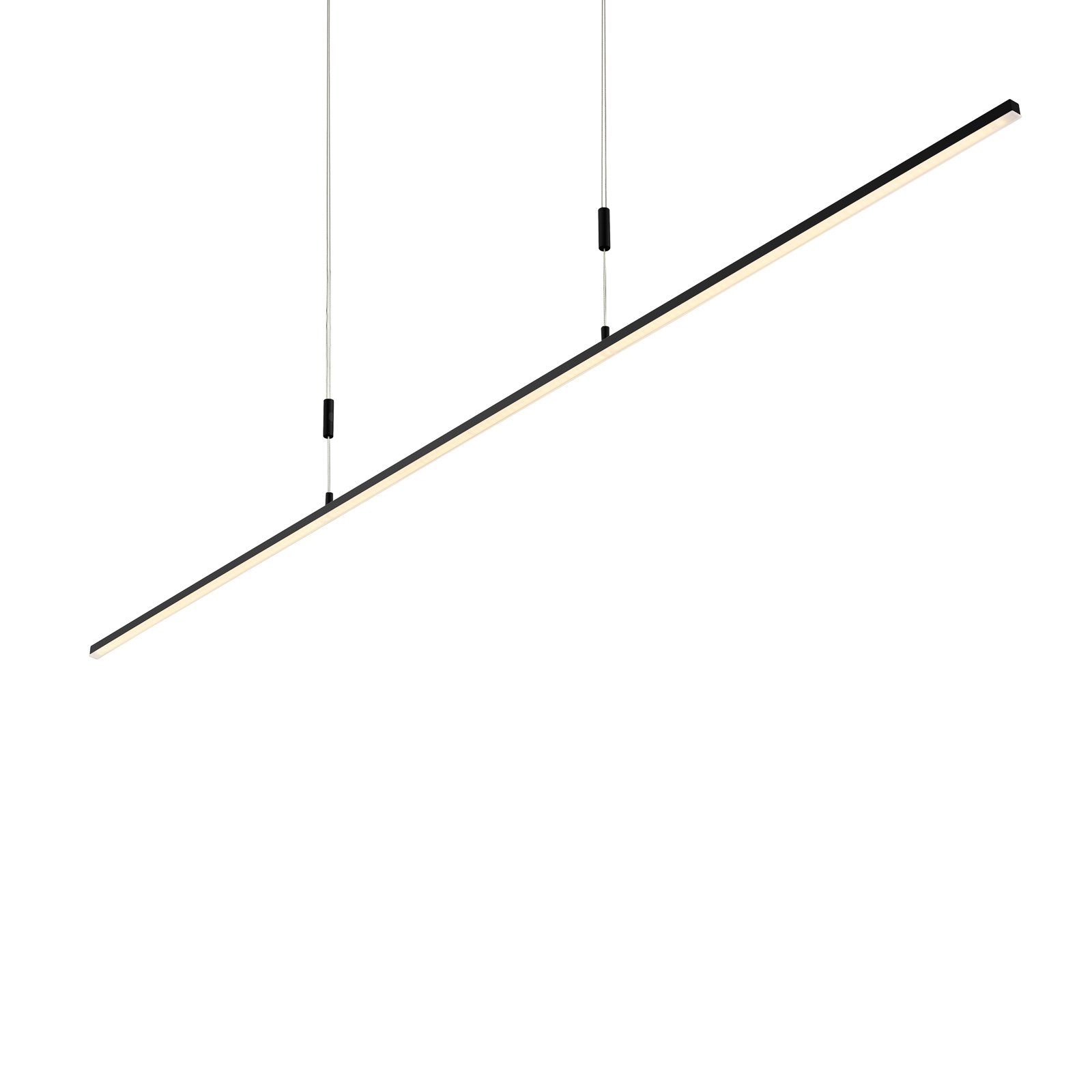 BANKAMP Slim hanglamp ZigBee dimbaar 128cm zwart