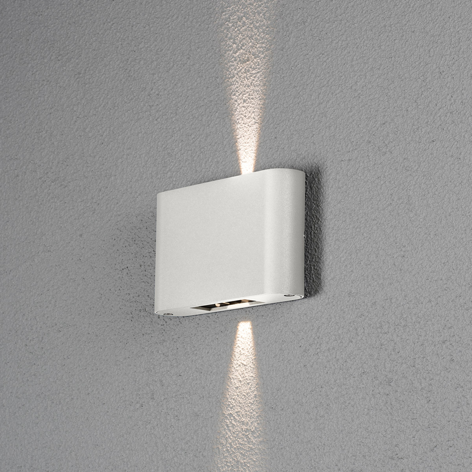 LED-Außenwandlampe Chieri 2-flg. 18 cm weiß