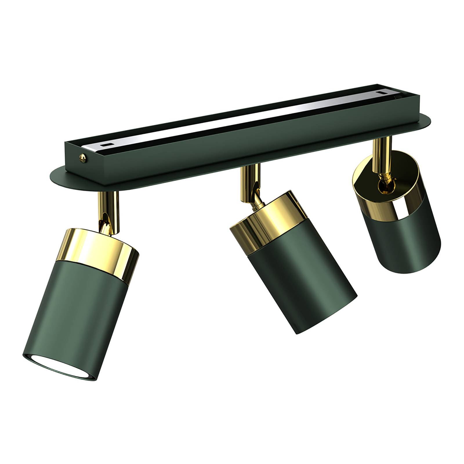 Takspotlight Joker, grön/guld 3 lampor