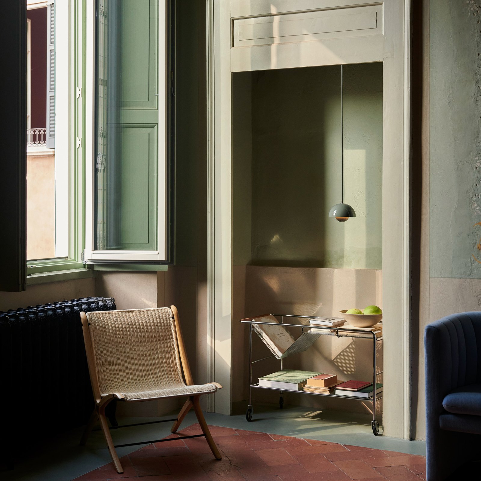 Candeeiro suspenso Flowerpot VP10 azul pedra - &Tradition Candeeiro suspenso Flowerpot VP10 azul pedra - &Tradition