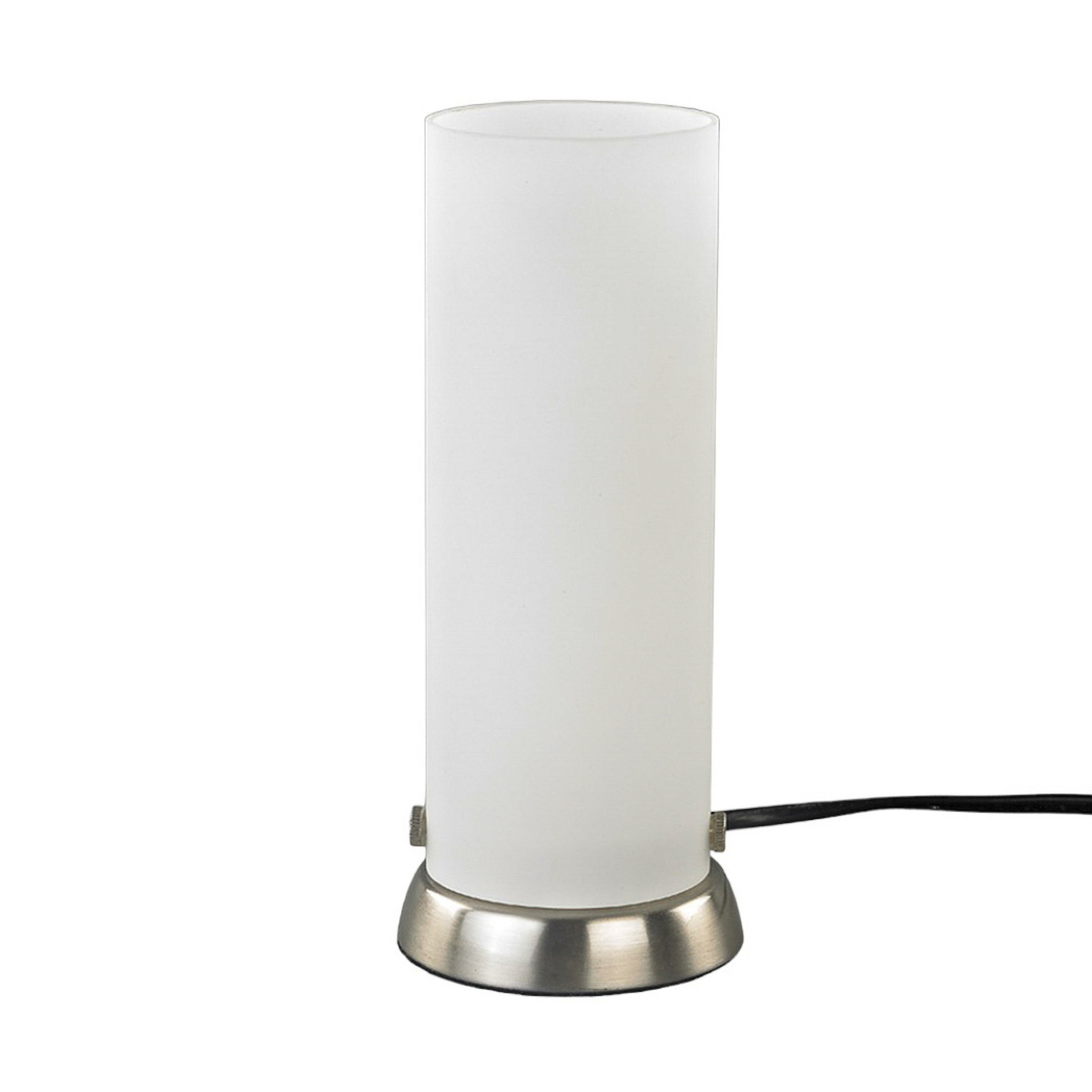 Cylinderformad bordslampa Andrew av glas