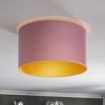 Griestu lampa Golden Roller Ø 40cm gaiši rozā/zeltens