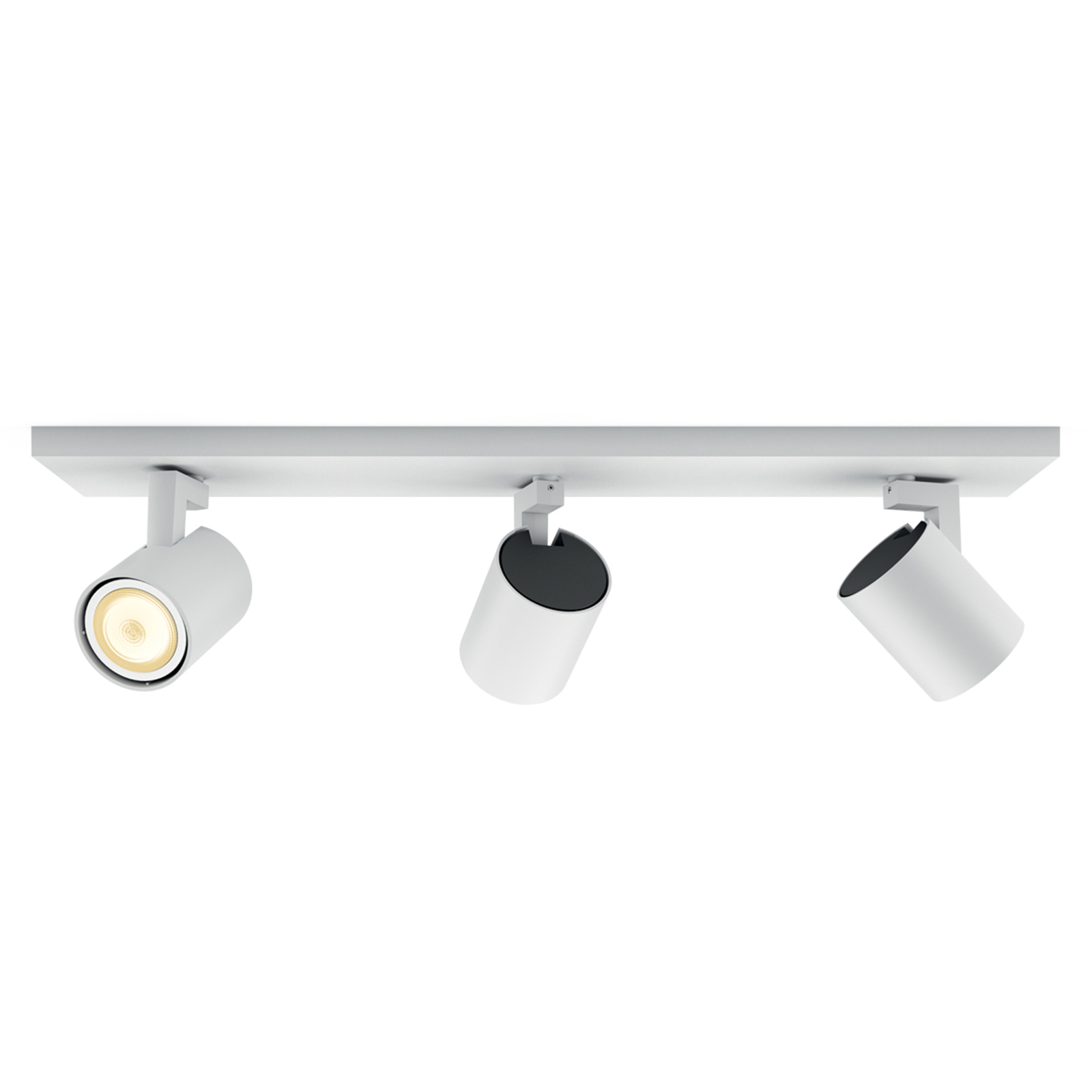 PHILIPS HUE Philips Hue Runner 3 spots dimmer switch white, for Living / Dining Room, aluminium, GU10, 5 W, energy efficiency: A, L: 48 cm, W: 9 cm, H: 10.9 cm