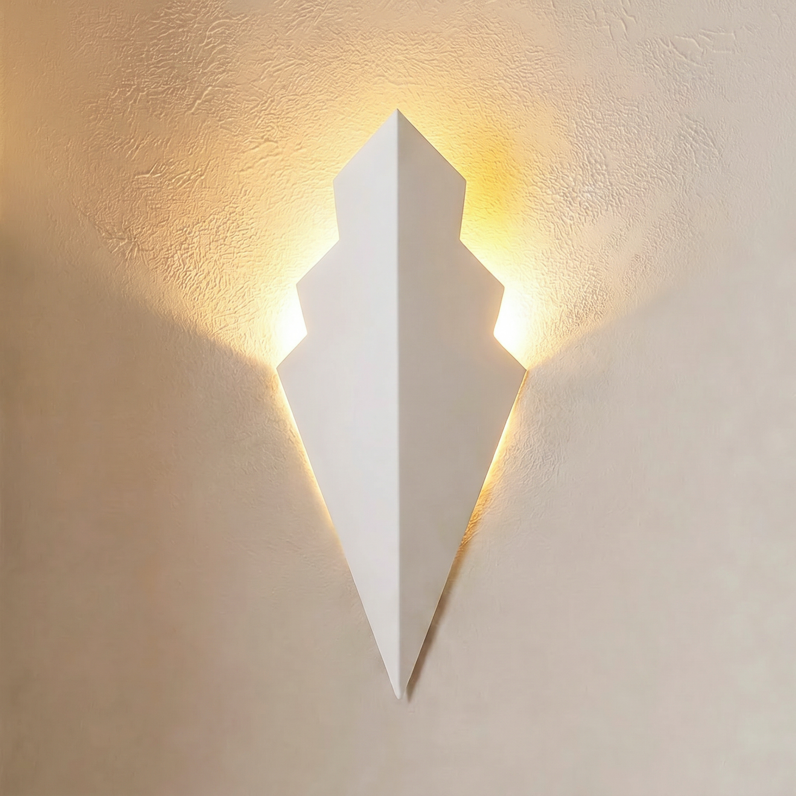 Aplică de perete ARROW, albă, înălțime 40 cm, metal, G9