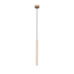 LED pendant light Rulo, gold, Ø 3.2 cm, steel, 3000 K